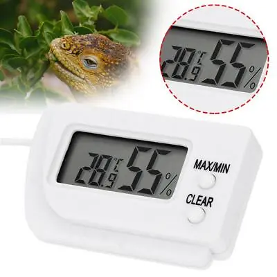 LCD Digital Thermometer Reptile Tank Egg Incubator Hygrometer Humidity Temp AL • $16.99