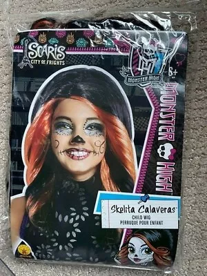 Monster High Skelita Calaveras Child Costume Wig Scaris City Of Frights NEW Pkg • $18.99