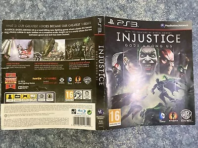 Injustice Gods Amongst Us - PS3 - Playstation 3 - Cover Only - No Game  • $1.50