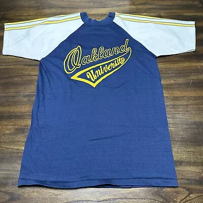 Vintage 70s 80s Oakland University Velva Sheen T Shirt Large  • $35