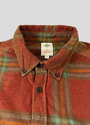 The Territory Ahead Men’s XXL Shirt Long Sleeve Corduroy Button Up Wood Buttons • $24.49