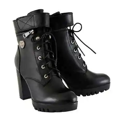 Milwaukee Performance Women's Black Lace-Up Boots With Double Height Option 9425 • $73.99