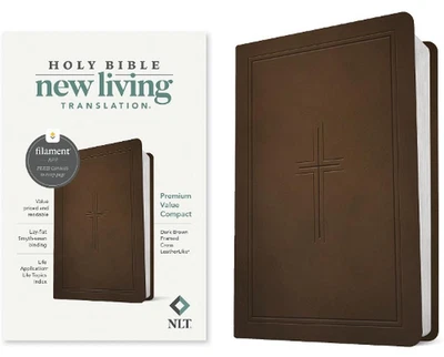 NLT Premium Value Compact Bible Filament Edition Brown (English) Leather Book • $38.99