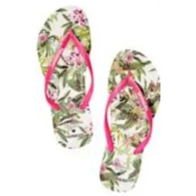 Havaianas Victorias Secret Tropical Floral Thong Flip Flops Sandals Sz 7/8 NWT • $19.92