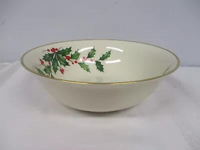 Vintage Lenox Holiday Dimension Christmas Holly 9 1/2  Multi Purpose Party Bowl • $18