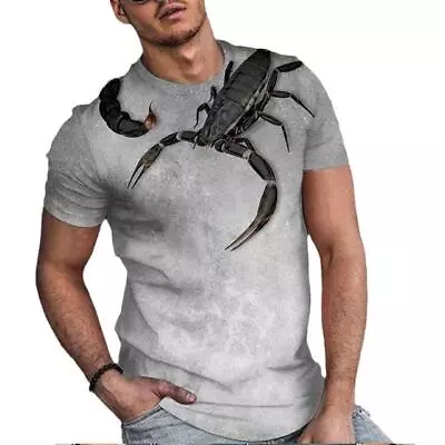 T Shirt Animal Scorpion 3d Print New Fashion Short-sleeved Hip-hop T-shirt. • $9.49