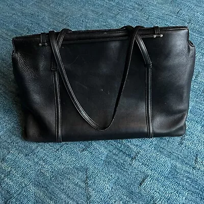 $195 • Buy Vintage Cartier Cabochon Shoulder Bag Black Leather Tote