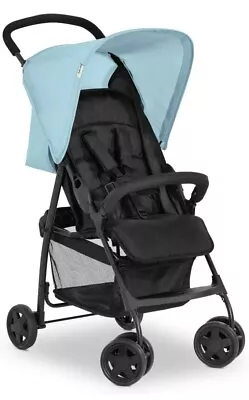   New Hauck Blue Black Sport Lightweight Pushchair Buggy Pram Stroller+Raincover • £31