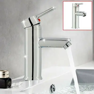 £13.99 • Buy Bathroom Modern Single Lever Basin Sink Mono Mixer Tap Chrome Brass Faucet UK