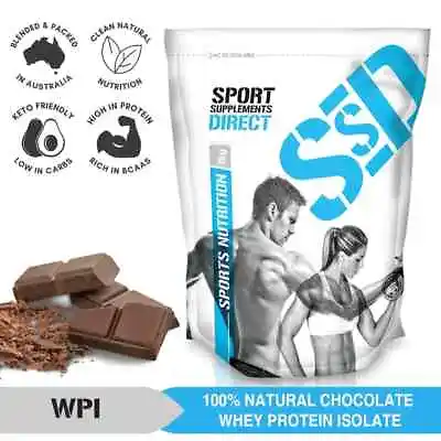 3kg Natural Chocolate Whey Protein Isolate - Chocolate Australian Wpi 3 X 1kg • $118.66