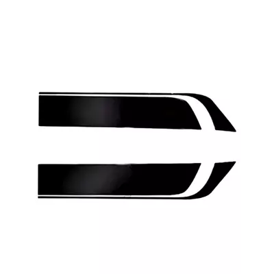 1pair 85cm Black Racing Sports Stripe Graphic Car Hood Wrap Vinyl Sticker Decal • £7.99