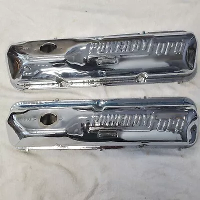 $200 • Buy Original Chrome Powered By Ford Valve Covers Fe 390 428 Cj Mustang Torino Dated