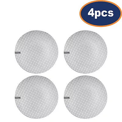 4Pcs Stoneware Dinner Plate Geometric Round Grey Serving Salad Snack Tableware • £20.95