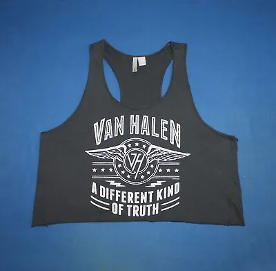 2016 Van Halen Crop Top Shirt Hard Rock Band Shirt Extra Large • £44.91