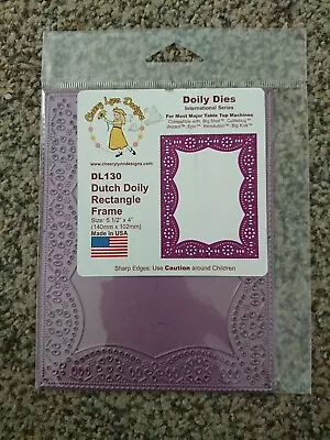 Cheery Lynn Designs - Dutch Doily Rectangle Frame - DL130  - Die Cutter  • £8