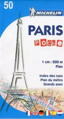 Michelin Paris Poche Map No 50 (Pocket Map) (MapsCity (Michelin)) - Map - GOOD • $20.41