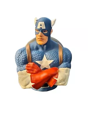 Marvel Avengers Captain America Bust Vinyl Coin Bank Use Or Collect  • $9.95