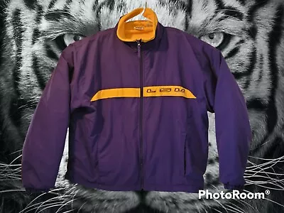  LSU Tigers Jacket  Red Oak Full Zipp  Mens Large~Polar Fleece Pockets~Purple  • $42.82