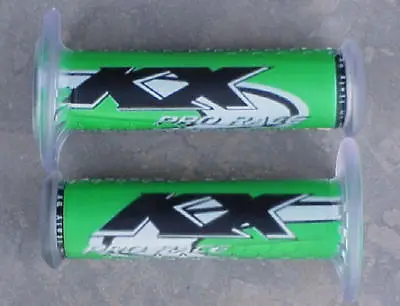 Kawasaki KX KLX 60 65 80 KX85 85 100 125 250 300 400 500 LOGO GEL HAND GRIPS • $19.95