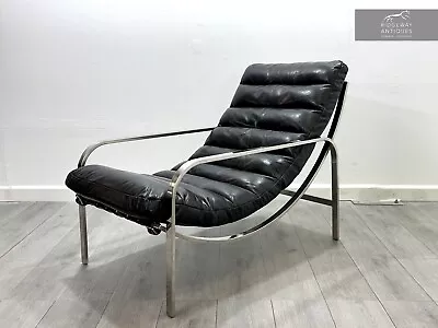 Halo Scott Modern Leather And Chrome Accent / Lounge Chair For John Lewis • £745