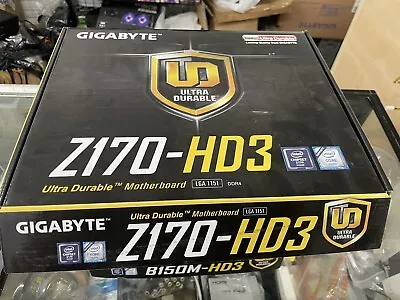 Gigabyte Z170-HD3 ATX  Motherboard Logic Board LGA1151 4 Intel Gen 6&7 Cpu DDR4 • $250