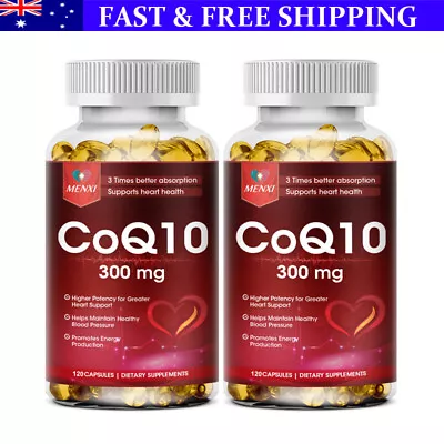 COQ 10 Coenzyme Q-10 300mg Increase Energy & Stamina Support Heart Health 240pc • $40.99