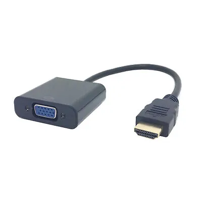 HDTV  Input To VGA Female Output Projectors Monitor Adapter For PC Laptop Black • $7.27