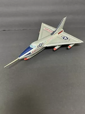 Vtg Convair B-58 Hustler Tin Litho Friction Airplane Delta Wing Jet Bomber Japan • $80