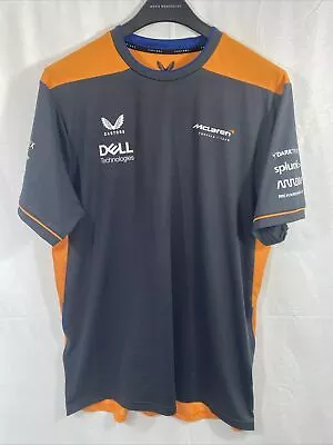 Castore McLaren F1 Formula One Team Graphic Shirt Large Mens Grey Short Sleeve • $28