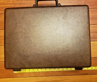 Vintage Samsonite Briefcase Combination Lock Hard Shell Brown Brief Case • $25