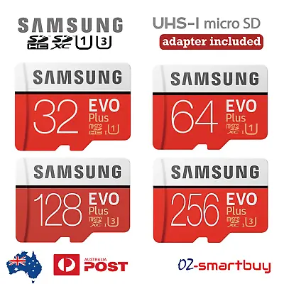 Micro SD Card SamSung Evo Plus 32GB 64GB 128GB 256GB Class 10 SDHC SDXC Memory • $12.95