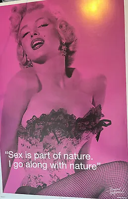 Vintage Marilyn Monroe Quote Sex Is Part Of Nature I Go Along With Poster. New • $29.99