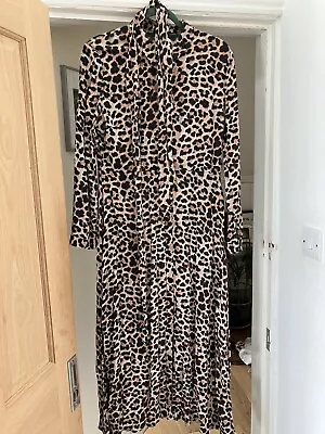 Zara Leopard Print Dress Size L • £5