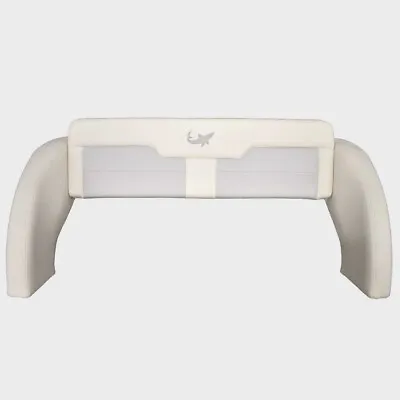 Mako Boat Back Rest Cushion | W/ Logo 44 X 22 X 12 Inch White Gray • $406.23