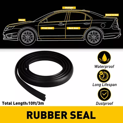 Windshield Rubber Molding Seal Trim Universal H For Windscreen Windows 10FT/118i • $12.34