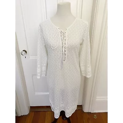 Melissa Odabash White Swim Cover-Up Dress Resort Vacation Sz Small • $25