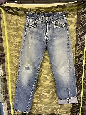 Vintage Levi's 501 With Redline Selvage Denim Jeans Made In Usa • $79