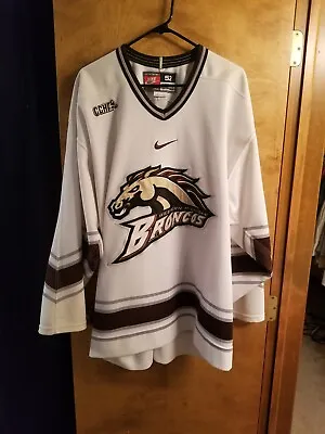 Western Michigan Broncos Hockey Jersey Nike Pro Weight Sz 52 • $210