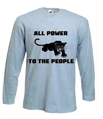 BLACK PANTHER PARTY LONG SLEEVE T-SHIRT - Malcolm X Civil Rights - Colour Choice • £15.95