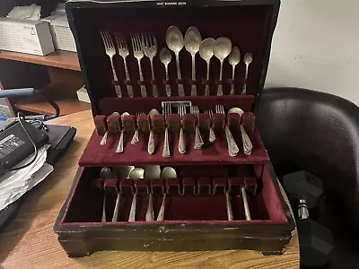 Vintage Rogers Bros 1847 Silverware Set ~AMBASSADOR Silverplate W/ Box • $50