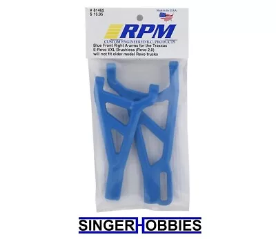 RPM 81465 Traxxas E-Revo 2.0 Front Right Suspension Arm Set Blue NEW IN PACK HH • $14.99