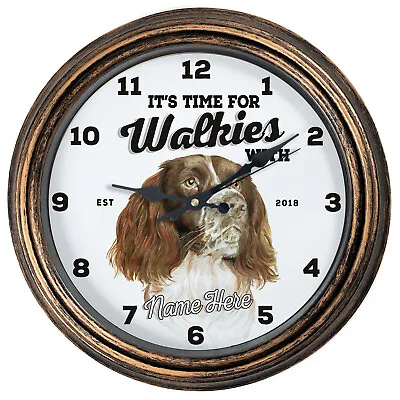 Personalised Kitchen Clock Springer Spaniel Round Wall Hanging Dog Home DC31 • £22.95