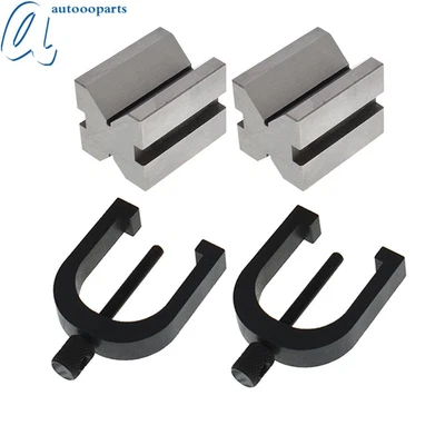 $40.49 • Buy 90 Degree Angle 1-5/8  X 1-1/4  X 1-1/4  V-Block And Clamp Set Hardened Steel