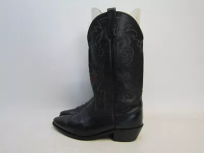 Acme Mens Size 10 D Black Leather Western Cowboy Boots • $61.74