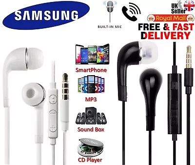 Earphones Headphone Handsfree For Samsung Galaxy S7 S8 S6 Edge S4 Note 3 4 5 • £2.95