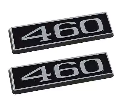 460 Ford Mustang 3.25  Engine Hood Scoop Emblems Badges Pair Black & Chrome • $20.57