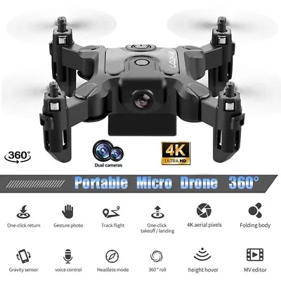 4DRC V2 Foldable Mini Drone For Kids BeginnersRC Nano Quadcopter Pocket Drone • $53