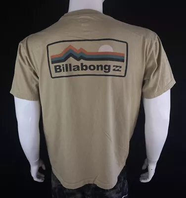 Billabong Dark Mustard Yellow Short Sleeve 2-Sided T Shirt Men's Size Large • $12.49