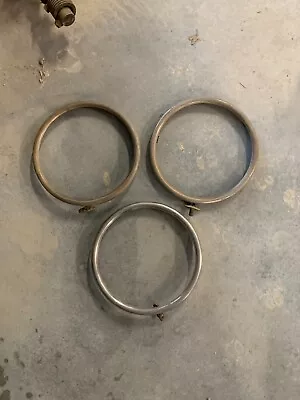 VTG FORD MODEL A 1930s BEZEL RINGS FOR TWOLITE HEADLAMP HEAD-LIGHT CHROME • $55