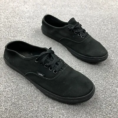 VANS Lo Pro Shoes Women 9.5 Black Solid Slip On Mens Size 8 Skate Logo Plain • $17.92